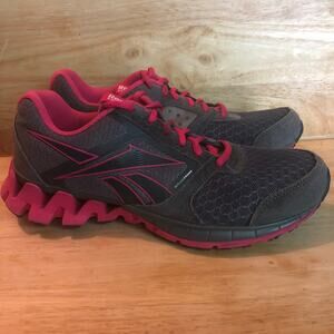 Reebok Zig Tech Shoes 8 1/2 Women's Pink Gray Running Training Jogging Exercise